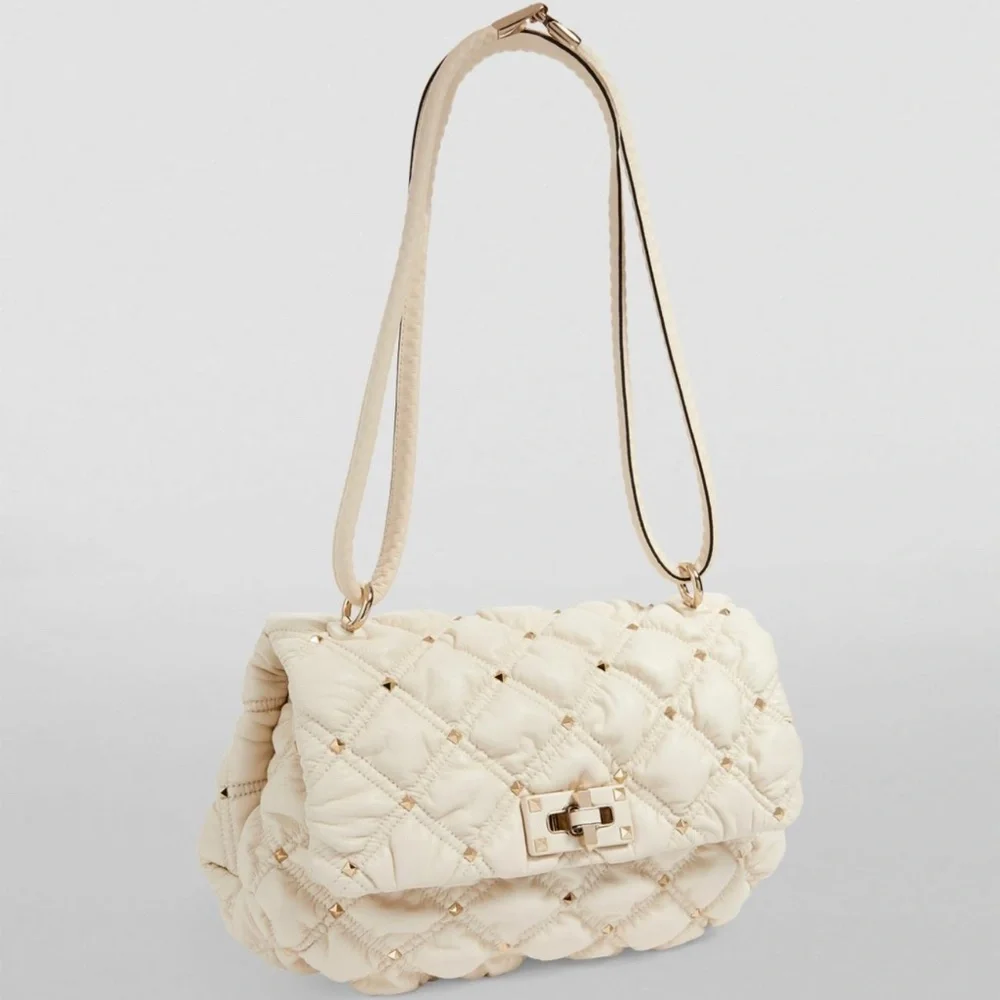 Valentino Garavani Ivory Spikeme Shoulder Bag - Picture 5 of 10